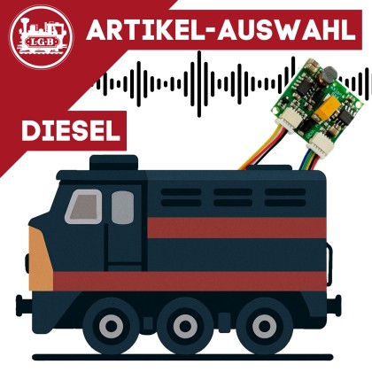 Diesellok mit einem 16 Bit DS6-Sound für LGB