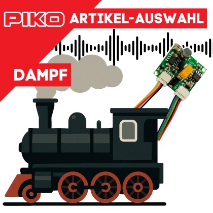 Dampflok mit einem 16 Bit DS6-Sound für Piko