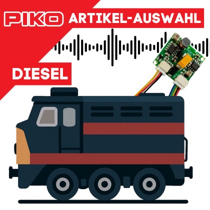 Diesellok mit einem 16 Bit DS6-Sound für Piko
