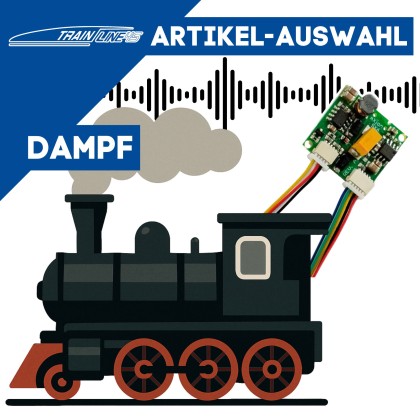 Dampflok mit einem 16 Bit DS6-Sound für Train Line