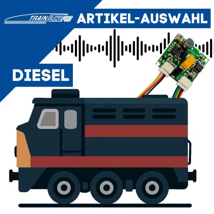 Diesellok mit einem 16 Bit DS6-Sound für Train Line