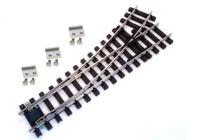 Weiche links R3 vernickelt R 120 cm mit Verbindern
