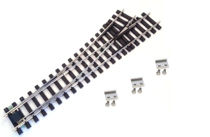 Weiche links R5 vernickelt R 210 cm mit Verbindern