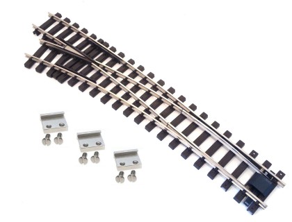  Bogenweiche links vernickelt R120/210 mit Verbindern