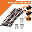  Weiche rechts vernickelt R 90 cm mit Verbindern