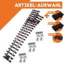 Bogenweiche rechts vernickelt R120/210 mit Verbindern