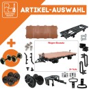Flachwagen braun als Spur-G Bausatz