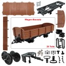 Niederbordwagen braun als Spur-G Bausatz