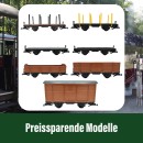 Niederbordwagen braun mit Doppelspeichen-Metallräder als Spur-G Bausatz ML-Train 88921530_auswahl6