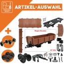 Niederbordwagen braun als Spur-G Bausatz