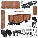 Hochbordwagenwagen braun als Spur-G Bausatz