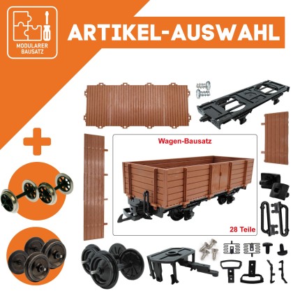 Hochbordwagenwagen braun als Spur-G Bausatz