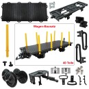 Rungenwagen schwarz/gelb als Spur-G Bausatz