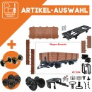 Niederbordwagen gerade braun als Spur-G Bausatz