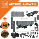 Niederbordwagen gerade grau als Spur-G Bausatz