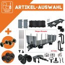 Rungenwagen mit Seitenwänden schwarz/grau als Spur-G Bausatz