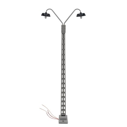 Gittermast Bogenlampe 2 armig grau für LGB-Anlagen Spur-G ML-Train 83800144