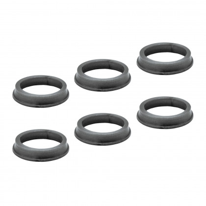 6x Lampenring für Loklaternen silbergrau 14 mm ML-Train 88205055