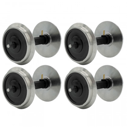 4x Radsatz für Piko 35 mm kugelgelagert stromführend Edelstahl ML-Train 88361654
