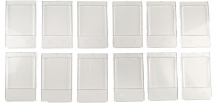 12x Fenster 43 x 65 mm rund aus Kunststoff ML-Train 88903002