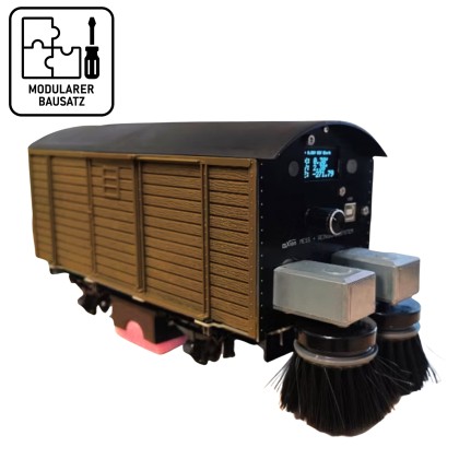 Mess- und Reinigungs-Güterwagen braun für Spur G als Bausatz ML-Train 889190600