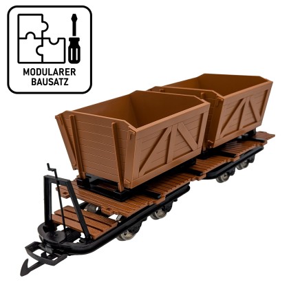 Feldbahn-Flachwagen mit Doppel-Torflore als Bausatz Spur G ML-Train 88919376 