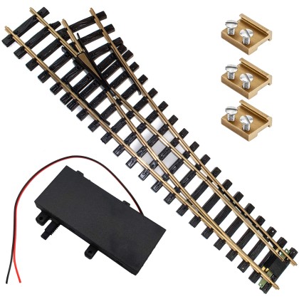 Weiche rechts Set Messing R5 210 cm mit TL Weichenantrieb ML-Train 8930023