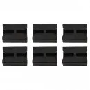 6 Stück Isolierschienenverbinder schwarz 15 mm für die Spur G ML-Train 8100609
