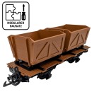 Träger-Flachwagen mit Doppel-Torflore als Bausatz Spur G ML-Train 88919386