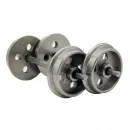 2x Edelstahl Radsatz für Feldbahnloren Lauffläche: 26mm ML-Train 88919475