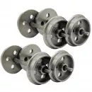 4x Edelstahl Radsatz Lauffläche: 26mm für Feldbahnloren ML-Train 88919488