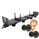 Drehschemelwagen Set schwarz/grau mit Metallrädern Bausatz ML-Train 88920630