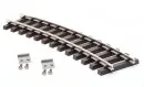 Gleis gebogen vernickelt R 90 cm 22,5° mit Verbindern ML-Train 8920942