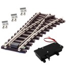 Weiche rechts Set Vernickelt R 90 cm mit digitalen Weichenantrieb ML-Train 8930038
