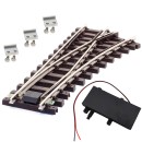 Weiche rechts Set Vernickelt R 90 cm mit TL Weichenantrieb ML-Train 8930039