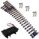 Bogenweiche links Set Vernickelt R 120/210 mit analogen Weichenantrieb ML-Train 8930057