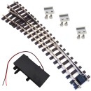 Bogenweiche links Set Vernickelt R 120/210 mit TL Weichenantrieb ML-Train 8930059