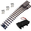 Bogenweiche rechts Set Vernickelt R 120/210 mit analogen Weichenantrieb ML-Train 8930061