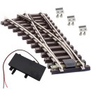 Weiche links R 90 cm Set Vernickelt mit analogen TL Weichenantrieb ML-Train 8930073