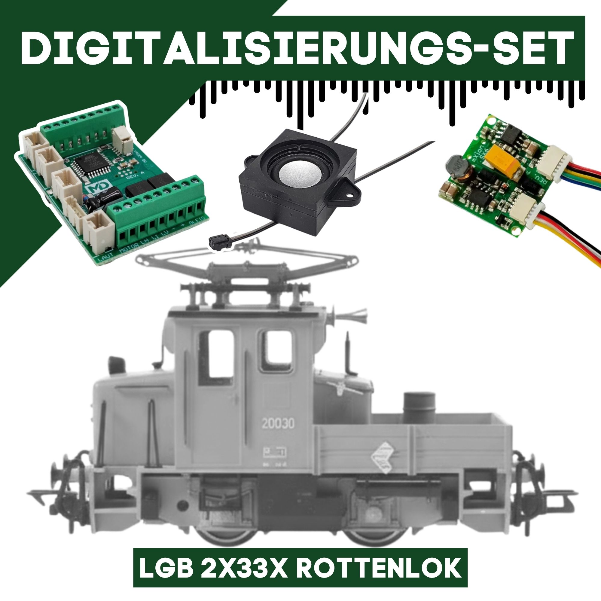 Digitalisierungsset für LGB 2x33x Rottenlok ML-Train 81609360
