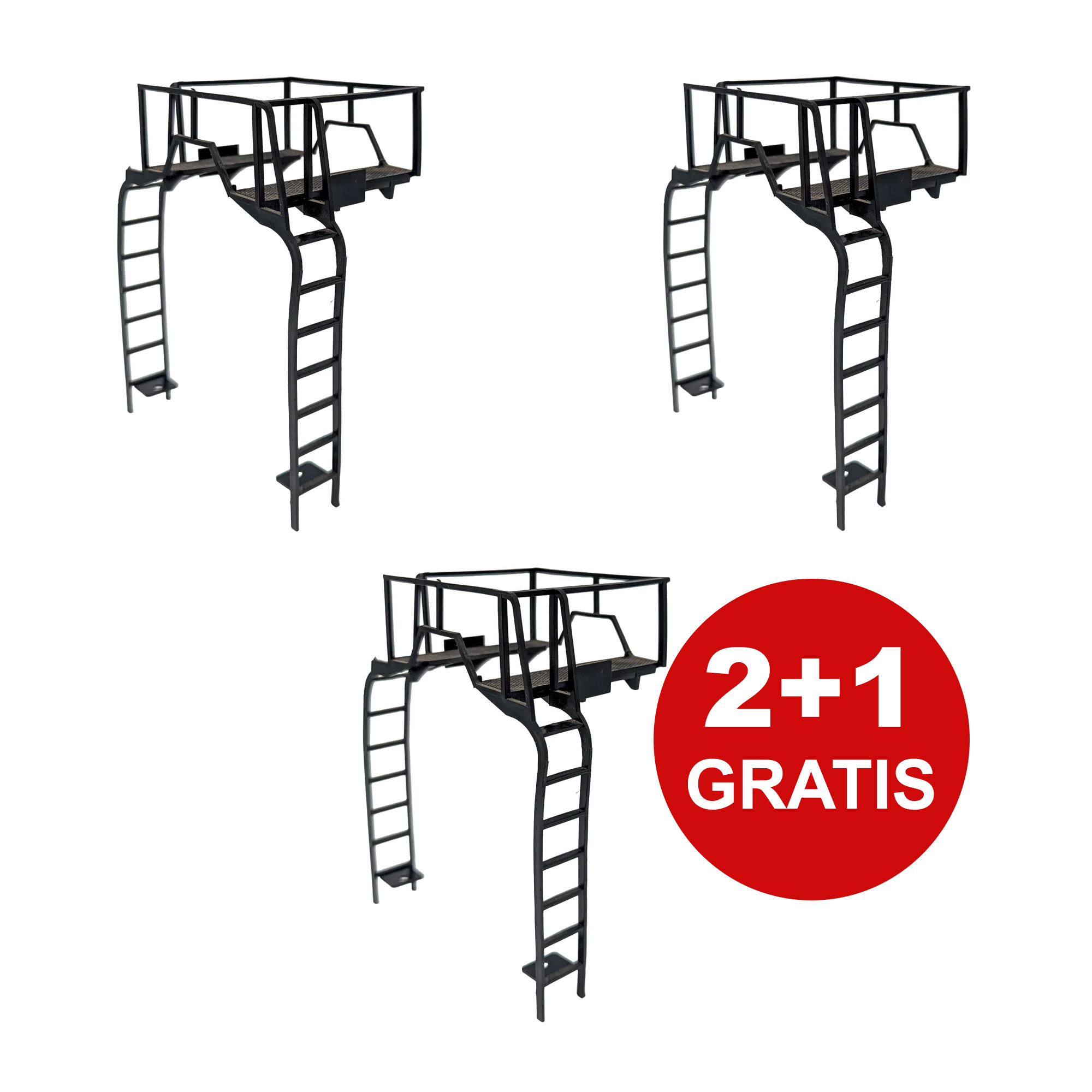 ML-Train Tankbühne 3-tlg. für LGB Kesselwagen Spur G – 2+1 Gratis Set