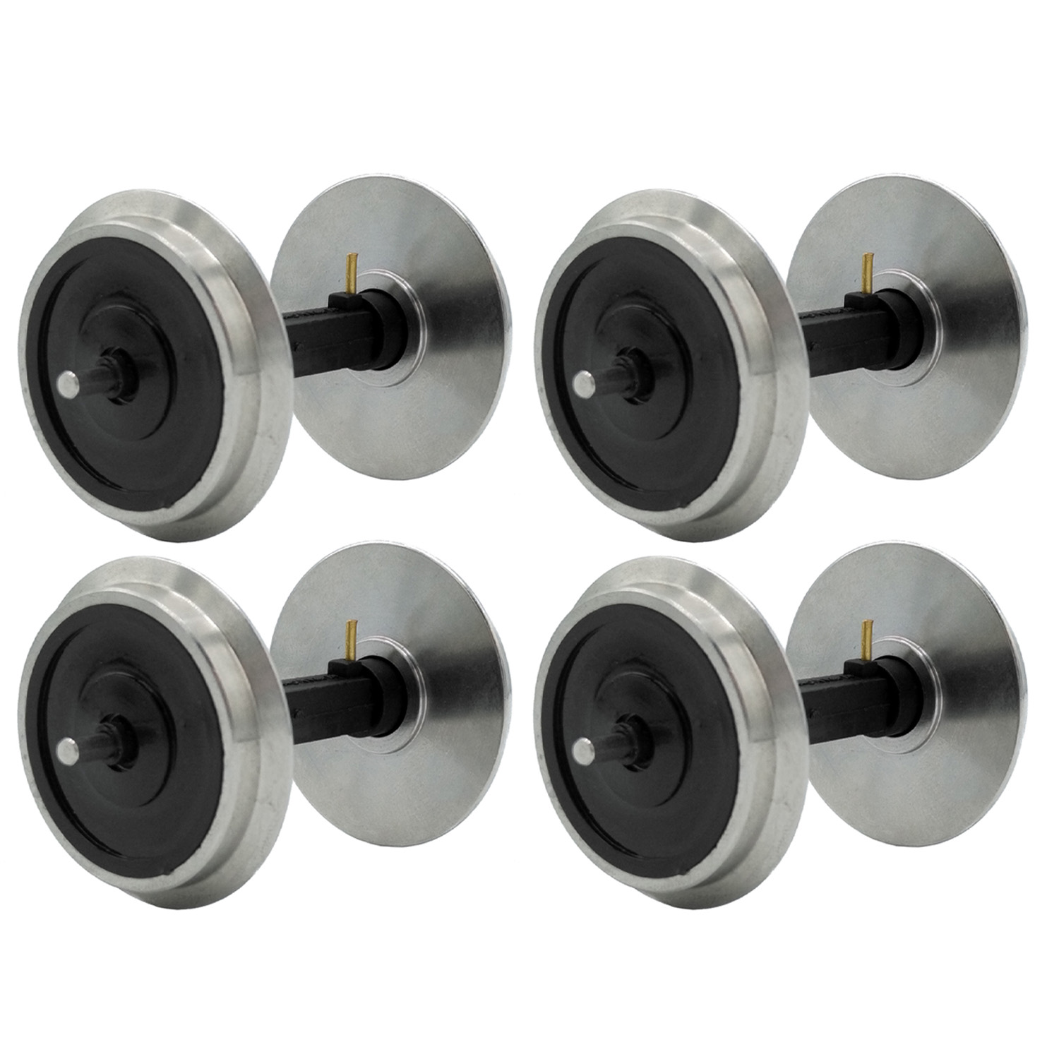 4x Radsatz für Piko 35 mm kugelgelagert stromführend Edelstahl ML-Train 88361654