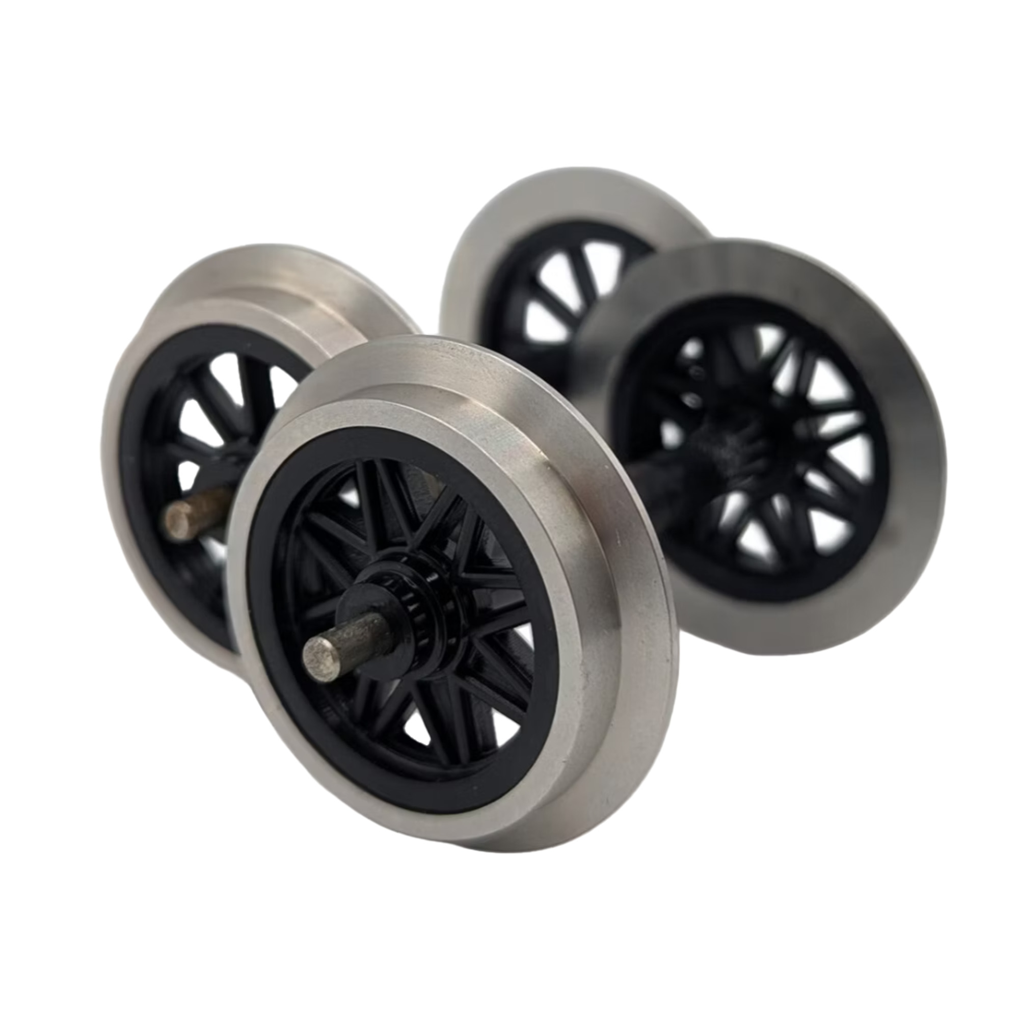 2x V-Speiche Radsatz Edelstahl 31 mm Spur G – ML-Train 88671142