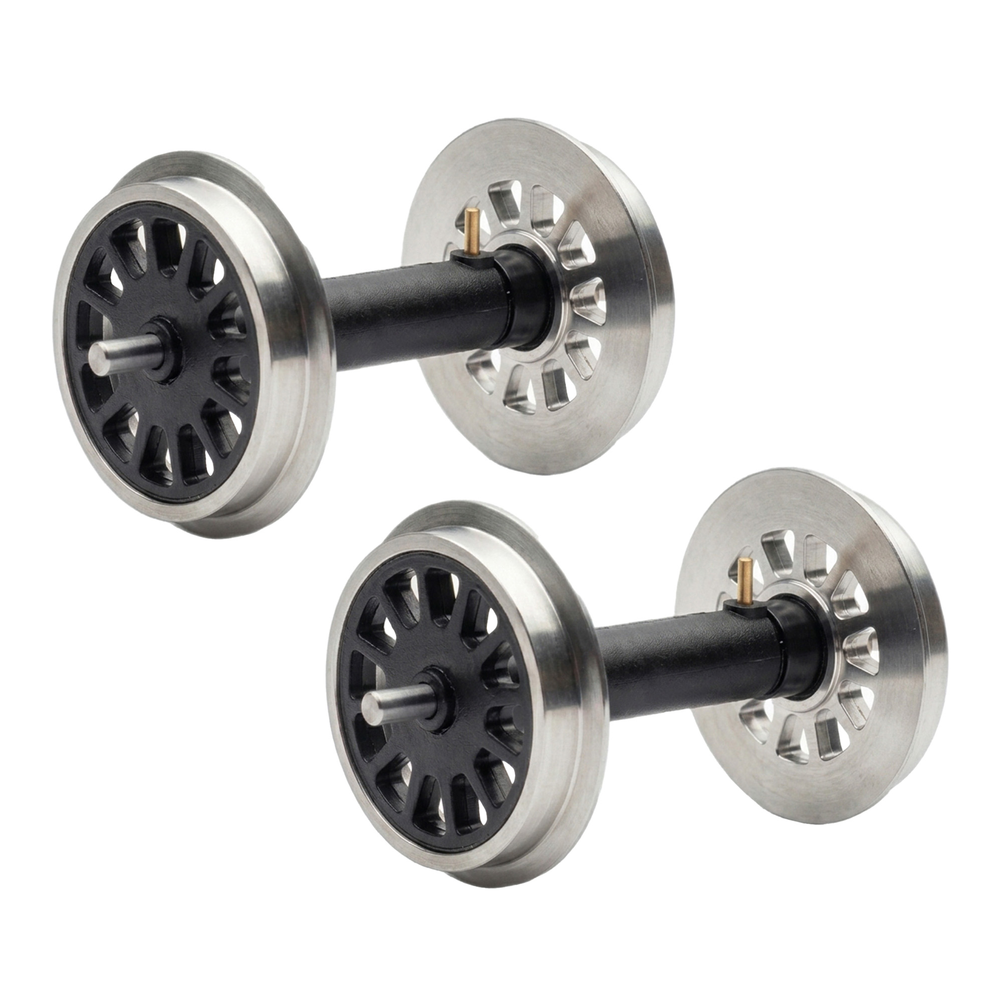 2x Speichenradsatz kugelgelagert stromführend Edelstahl 31 mm ML-Train 88675082
