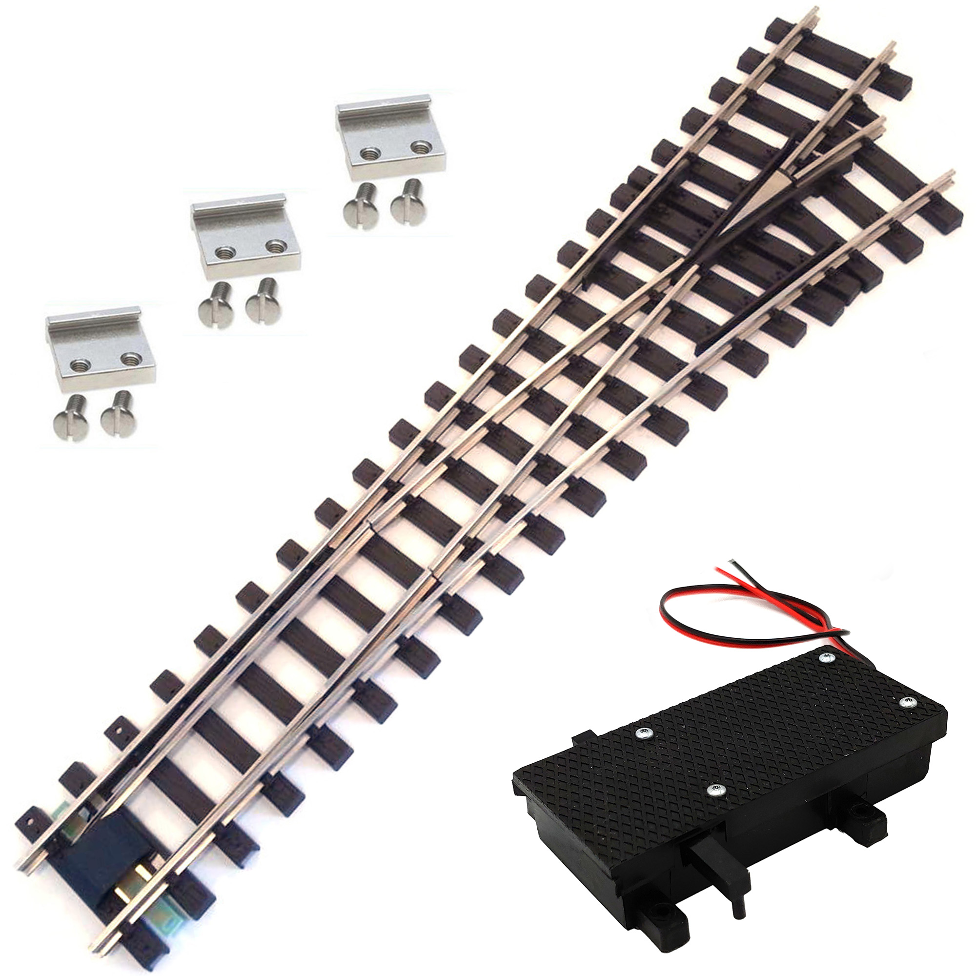 Weiche rechts Set Vernickelt R5 210 cm mit digitalen Weichenantrieb ML-Train 8930054