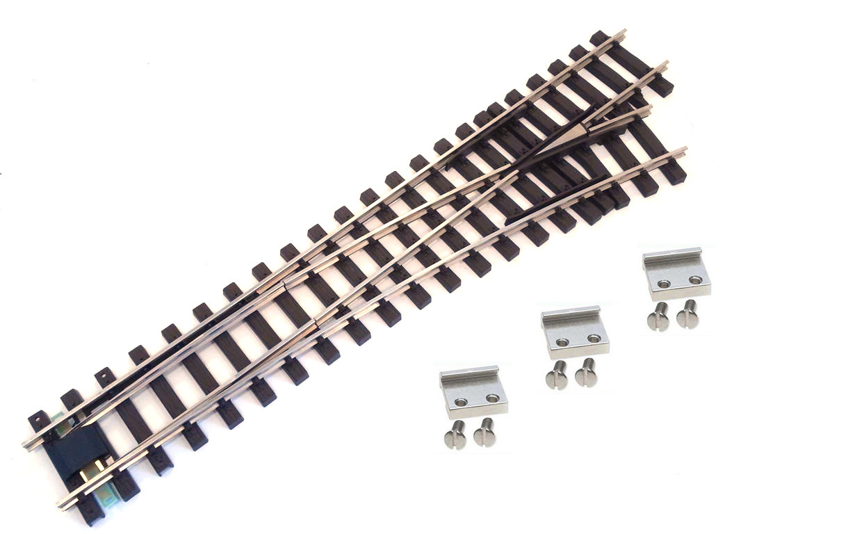 Weiche rechts vernickelt R 210 cm mit Verbindern ML-Train 8942164