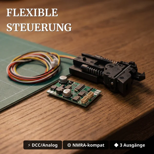 Rangierkuppler-Set mit Lindenbergkupplung und Motorsteuerung ML-Train 82506110 - Flexible Steuerung
