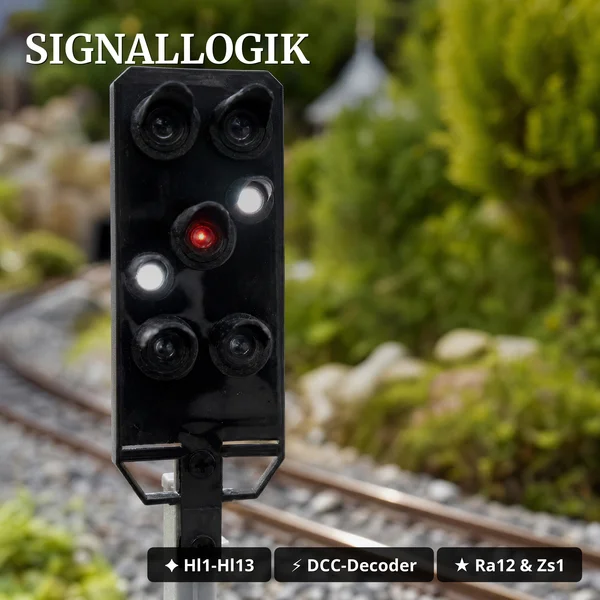 Lichtsignal Typ HL Kompaktsignal DR Spur G mit Decoder – Betonmast – ML-Train 83804635 - Signallogik
