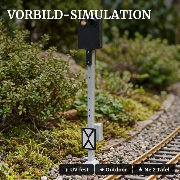 Lichtsignal Typ HL Vorsignal für Spur G analog / digital mit Decoder ML-Train 83804636 - Vorbild-Simulation