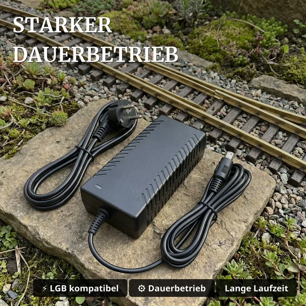 Schaltnetzteil 19V 6A mit 4-Pin-Stecker – kompatibel mit LGB Fahrregler 51079 ML-Train 84001906 - Starker Dauerbetrieb